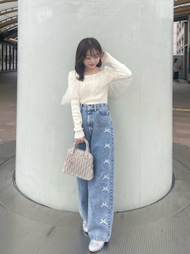 「でにむ」｜「アイテム（パンプス）」を使った、もちをさん（レディース・144cm）の春コーディネート