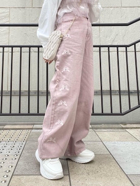 「でにむ」｜「アイテム（キャップ）」を使った、もちをさん（レディース・144cm）の春コーディネート