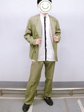 「VINTAGE（ヴィンテージ）のアイテム（セットアップ）」を使った、shikuziさん（メンズ・172cm）の秋コーディネート