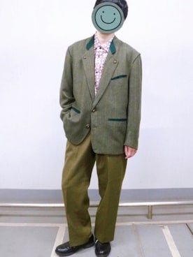「レースアップシューズ」｜「アイテム（ノーカラージャケット）」を使った、shikuziさん（メンズ・172cm）の秋コーディネート