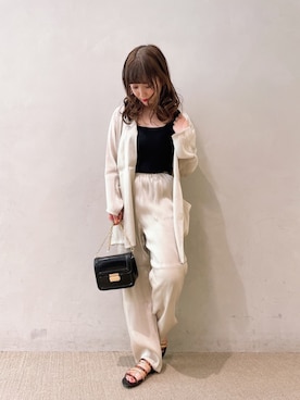「PAGEBOY（ページボーイ）のアイテム（ノーカラージャケット）」を使った、chiakiさん（レディース・156cm）の春コーディネート