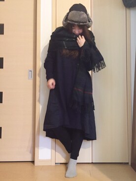 「フライトハット」｜yayacoさん（レディース・156cm）の冬コーディネート