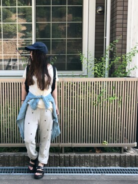 「THE GREAT（ザグレイト）のアイテム」を使った、yayacoさん（レディース・156cm）の夏コーディネート