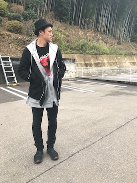 「UNDERCOVER（アンダーカバー）のアイテム（ブルゾン）」を使った、yayacoさん（メンズ・178cm）の冬コーディネート
