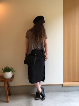「zucca」｜「アイテム（ハンチング/ベレー帽）」を使った、yayacoさん（レディース・156cm）の夏コーディネート