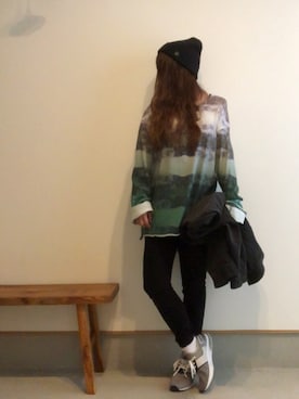 「旦那さんのを借りました」｜yayacoさん（レディース・156cm）の秋コーディネート