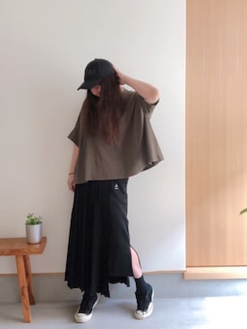 「キャップ女子」｜yayacoさん（レディース・156cm）の夏コーディネート