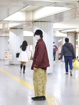 「WOOLRICH（ウールリッチ）のアイテム（その他アウター）」を使った、納豆さん（メンズ・178cm）の春コーディネート
