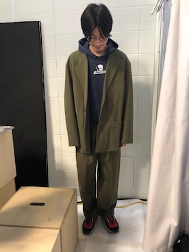 「CristaSeya （クリスタセヤ）のアイテム（ジャケット/アウター）」を使った、納豆さん（メンズ・178cm）の春コーディネート