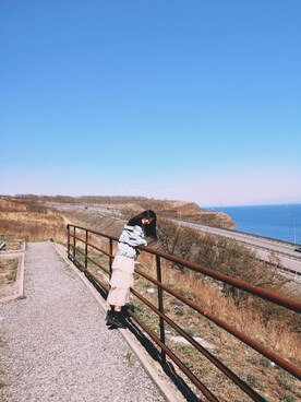 「ZARA（ザラ）のアイテム（Denim jacket、ブルー系）」を使った、雅哥啊さん（レディース）の春コーディネート