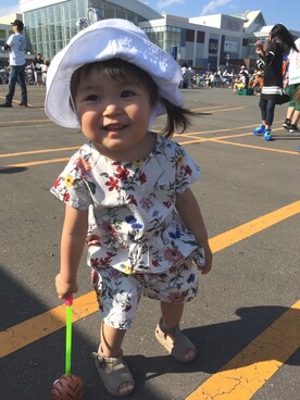 「petit main（プティマイン）のアイテム（その他トップス）」を使った、A&Nさん（キッズ・80cm）の冬コーディネート