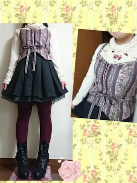 「axes femme（アクシーズファム）のアイテム（ベスト）」を使った、しゃけまろさん（レディース・148cm）の冬コーディネート