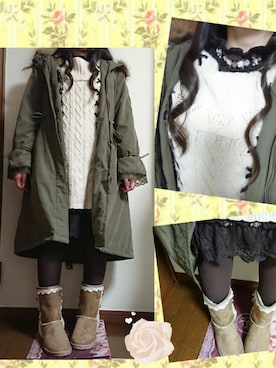 「axes femme（アクシーズファム）のアイテム（モッズコート）」を使った、しゃけまろさん（レディース・148cm）の春コーディネート