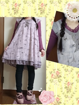 「axes femme（アクシーズファム）のアイテム（チュニック）」を使った、しゃけまろさん（レディース・148cm）の春コーディネート