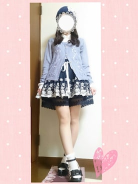 「axes femme（アクシーズファム）のアイテム（帽子）」を使った、しゃけまろさん（レディース・148cm）の春コーディネート