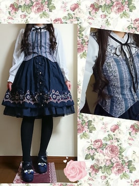 「axes femme（アクシーズファム）のアイテム（ベスト）」を使った、しゃけまろさん（レディース・148cm）の夏コーディネート