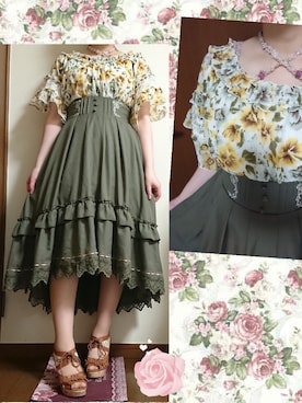 「axes femme（アクシーズファム）のアイテム（タンクトップ）」を使った、しゃけまろさん（レディース・148cm）の秋コーディネート