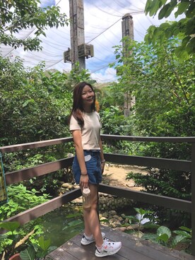 「ONLY（オンリー）のアイテム（パンツ）」を使った、YwaYさん（レディース・165cm）の夏コーディネート