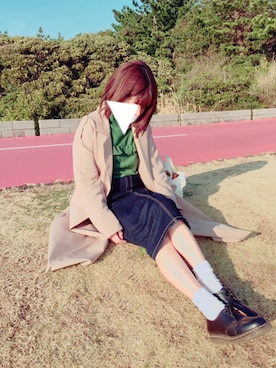 「Dr. Martens（ドクターマーチン）のDr.Martens (ドクターマーチン)/1461 3EYE GIBSON SHOES（その他シューズ）」を使った、チアさん（レディース・156cm）の春コーディネート