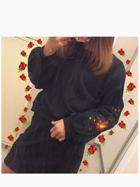 「one way（ワンウェイ）のアイテム（スウェット）」を使った、花咲玲美さん（レディース・160cm）の冬コーディネート