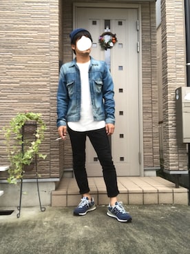 「SEVENDAYS=SUNDAY（セブンデイズサンデイ）のアイテム（デニムジャケット）」を使った、タルナンドさん（メンズ・165cm）の秋コーディネート