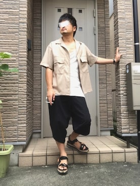 「UNITED TOKYO（ユナイテッドトウキョウ）のエアマルチソールサンダル（サンダル）」を使った、タルナンドさん（メンズ・165cm）の秋コーディネート