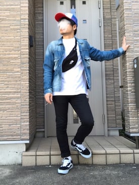 「SEVENDAYS=SUNDAY（セブンデイズサンデイ）のアイテム（デニムジャケット）」を使った、タルナンドさん（メンズ・165cm）の春コーディネート