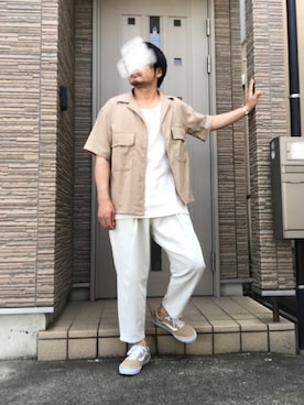 「My/kan（マイカン）のアイテム」を使った、タルナンドさん（メンズ・165cm）の春コーディネート