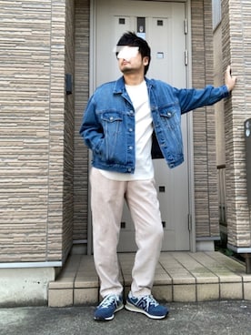 「JUNRED（ジュンレッド）のアイテム（デニムジャケット）」を使った、タルナンドさん（メンズ・165cm）の春コーディネート