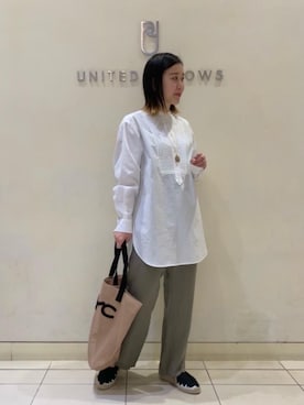 「La Manual Alpargatera（マヌアル・アルパルガテラ）のアイテム」を使った、松尾（matsuo）さん（レディース・153cm）の春コーディネート
