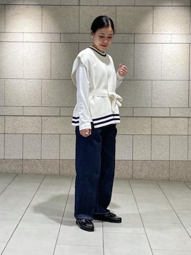 「BATONER（バトナー）のアイテム」を使った、松尾（matsuo）さん（レディース・153cm）の夏コーディネート