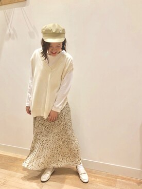 「平成最後のWEARISTAセンバツ」｜「アイテム（キャスケット）」を使った、miyuさん（レディース・157cm）の春コーディネート