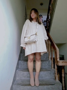 「PAZZO」｜「アイテム（ワンピース/ドレス）」を使った、𝐹𝑢𝑟𝑏𝑦さん（レディース・160cm）の秋コーディネート
