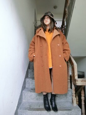 「LOVFEE（ラッフィ）のアイテム（ジャケット/アウター）」を使った、𝐹𝑢𝑟𝑏𝑦さん（レディース・160cm）の冬コーディネート