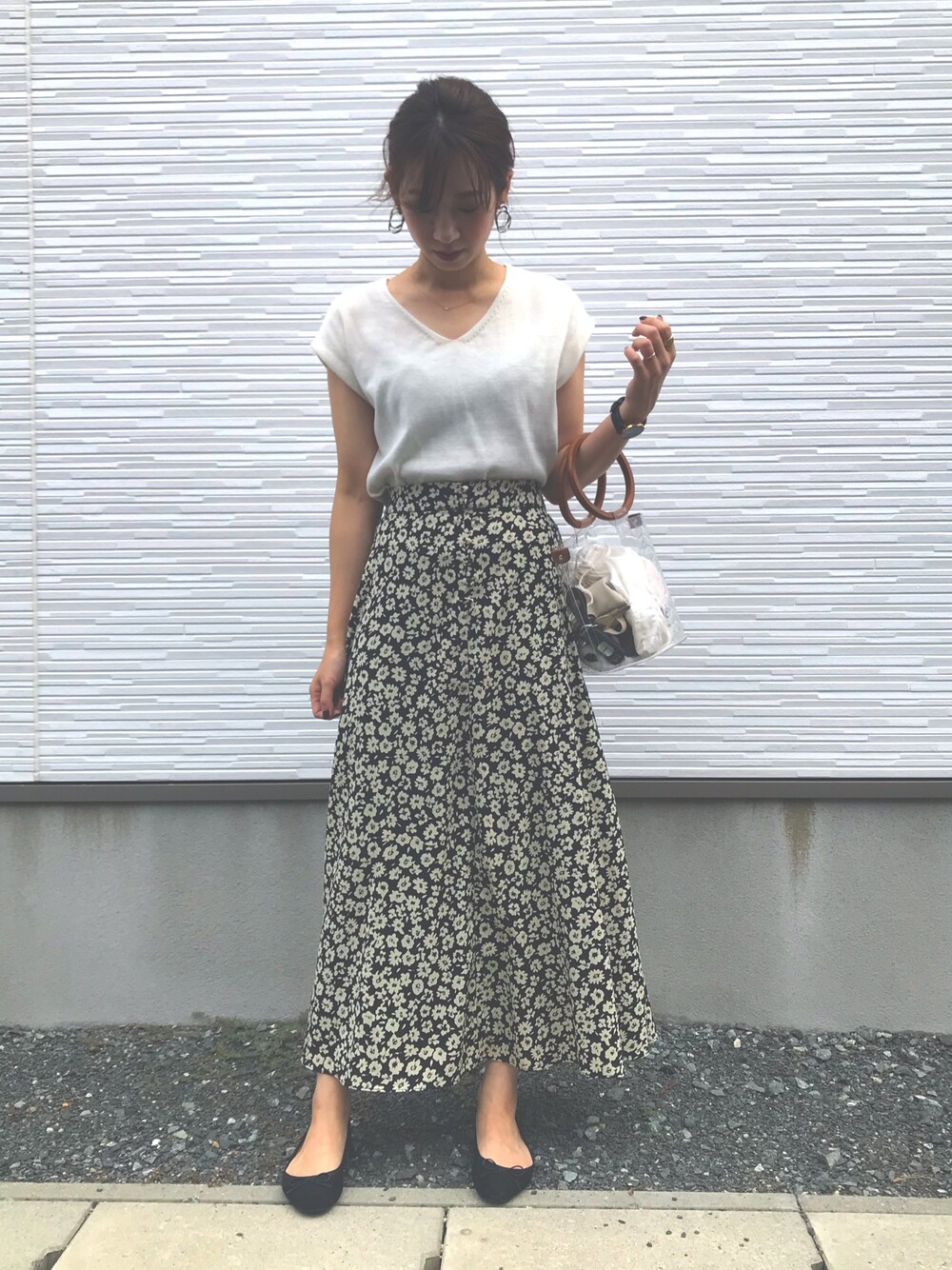 ♡Risa♡さんの「ハナクルミボタンＡラインスカート　828989（LOWRYS FARM）」を使ったコーディネート