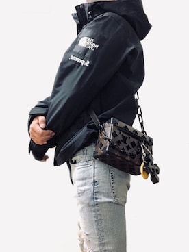 「Supreme （シュプリーム）のアイテム（Parka、ブラック系）」を使った、もこ太郎☆ さん（メンズ）の秋コーディネート