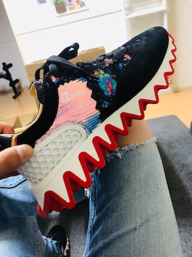 「Christian Louboutin（クリスチャンルブタン）のアイテム（Sneakers、その他）」を使った、もこ太郎☆ さん（メンズ）の冬コーディネート