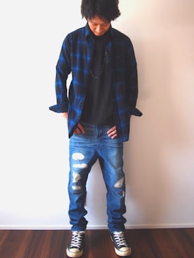 「Beno（ビーノ）のアイテム」を使った、BEATJIVEさん（メンズ・178cm）の夏コーディネート