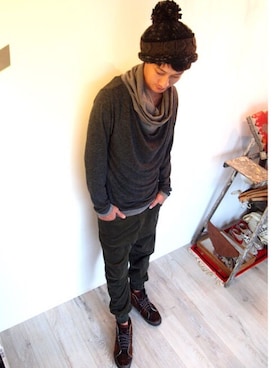 「ジョガーパンツ」｜BEATJIVEさん（メンズ・178cm）の秋コーディネート