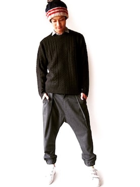 「Beno（ビーノ）のアイテム」を使った、BEATJIVEさん（メンズ・178cm）の秋コーディネート