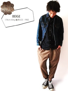 「BEATJIVE（ビートジャイブ）のアイテム」を使った、BEATJIVEさん（メンズ・178cm）の秋コーディネート