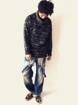 「アイテム（オールインワン・サロペット）」を使った、BEATJIVEさん（メンズ・178cm）の秋コーディネート