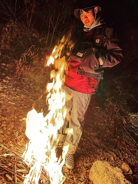「carhartt」｜「アイテム（デニムジャケット）」を使った、yuseitatsukawaさん（メンズ・170cm）の冬コーディネート