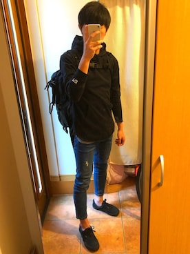 「Y-3（ワイスリー）のアイテム（財布/小物）」を使った、Yudaiさん（メンズ・167cm）の春コーディネート