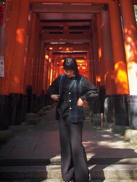 「ZARA（ザラ）のアイテム（シャツ/ブラウス、ブラック系）」を使った、2999さん（レディース・159cm）の秋コーディネート