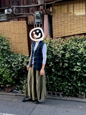 「UNIQLO（ユニクロ）のソフトタッチタートルネックT（長袖）（Tシャツ/カットソー、ホワイト系）」を使った、2999さん（レディース・159cm）の秋コーディネート