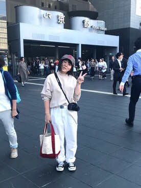 「CONVERSE（コンバース）のCONVERSE コンバース ジャック パーセル / JACK PURCEL（スニーカー）」を使った、osonosanさん（レディース・146cm）の秋コーディネート