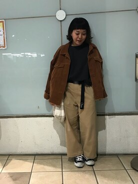 「資生堂インテグレートプレゼンツ 秋服×「#コク色シャドウ」でいい女になろうキャンペーン（シセイドウインテグレート）のアイテム」を使った、osonosanさん（レディース・146cm）の秋コーディネート