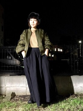 「スニーカーブーツ」｜「アイテム（ブルゾン）」を使った、osonosanさん（レディース・146cm）の秋コーディネート