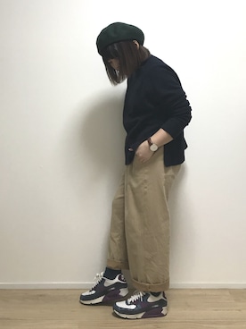 「ダニエルウェリントン」｜「アイテム（ハンチング/ベレー帽）」を使った、osonosanさん（レディース・146cm）の冬コーディネート